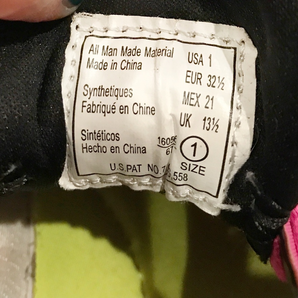 Girls pink/black Champion sneakers - Picture 7 of 8